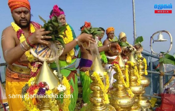 தமிழ் மந்திரங்கள் ஒலிக்க சிறப்பாக இடம்பெற்ற பழனி முருகன் கோவில் கும்பாபிஷேகம்! 