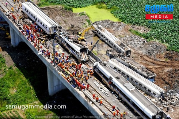 சீனாவில் இரு தொடருந்துகள் மோதி விபத்து: 500 பேர் படுகாயம்..!samugammedia 