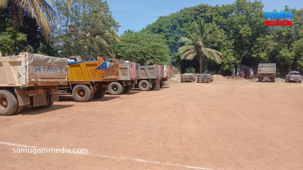 கிளிநொச்சியில்அனுமதி பத்திரத்திற்கு முரணாக மணல் அகழ்வில் ஈடுபட்ட 13 பேர் கைது..! 