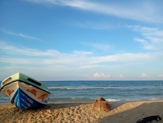 கட்டைக்காடு   கடலில் விழுந்த வெளி இணைப்பு இயந்திரம் மீட்பு 