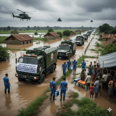 வெள்ளத்தால் பாதிக்கப்பட்ட பகுதிகளில் நடமாடும் மருத்துவக் குழுக்கள்! 
